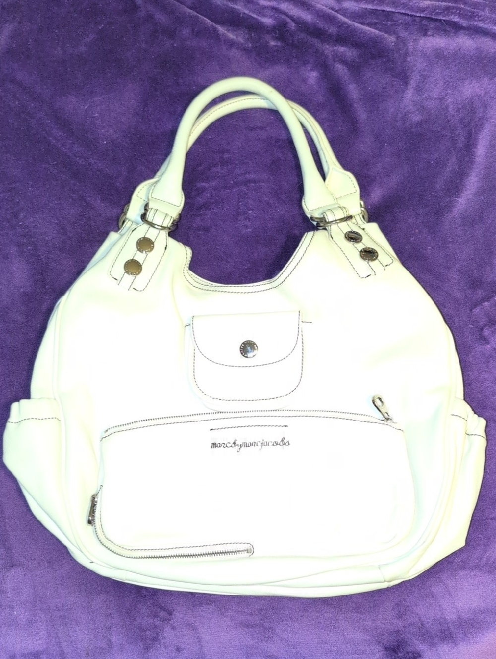 Marc by Marc Jacobs White Leather Shoulder Bag